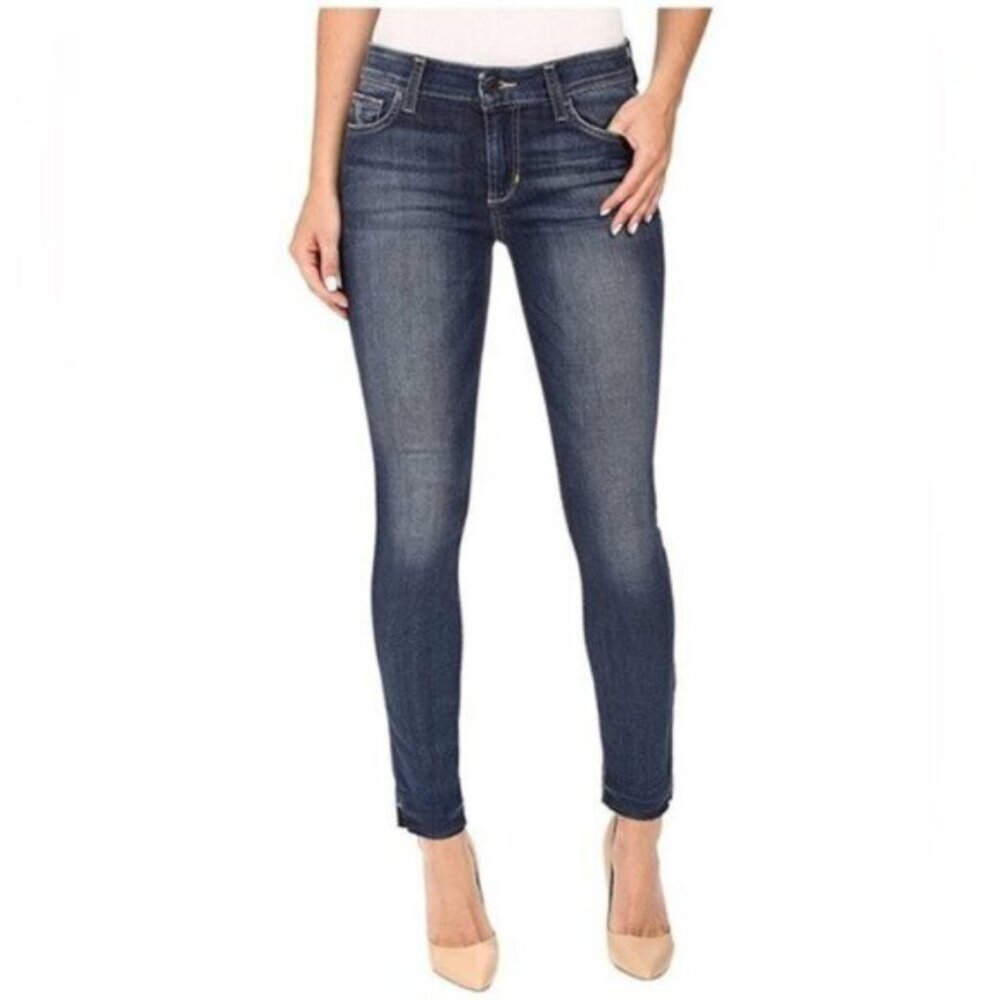Revolve Joe's Jeans Skinny Jeans Icon Ankle Denim dark wash raw hem midrise 25